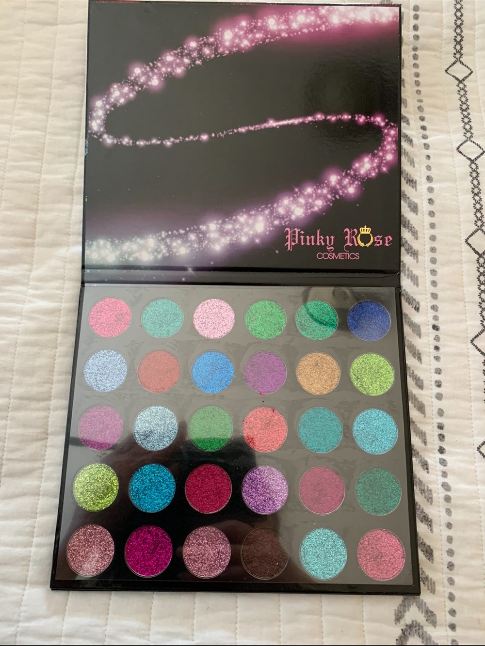 Pink Rose Glitter Eyeshadow Palette